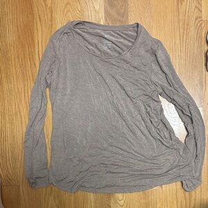 Kindred Bravely Long Sleeve Nursing Top in Light Brown